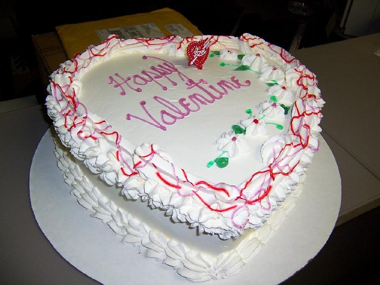 Heart Shaped Valentine Cake